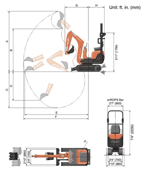 kubota koo8|kubota k008 3 dimensions.